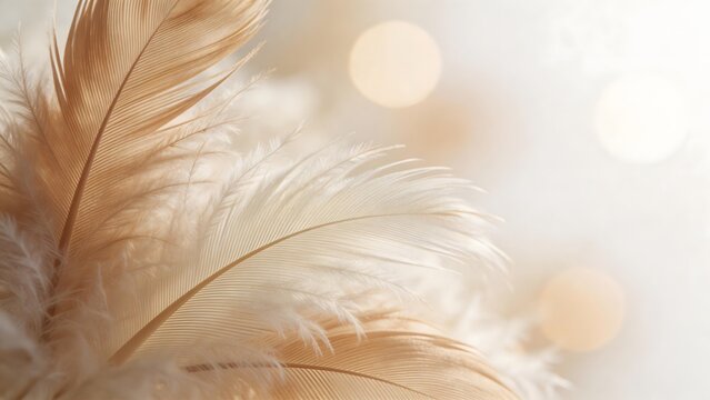 Closeup of soft feather texture