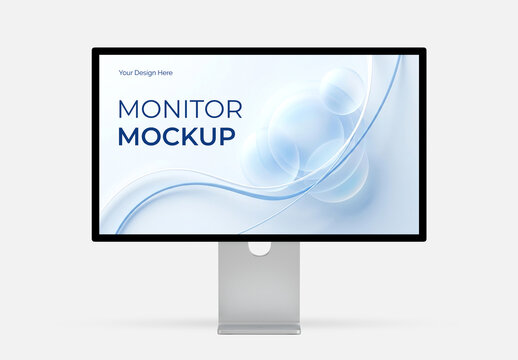 Modern Computer Monitor Mockup