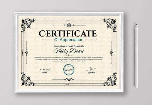 Certificate Template Layout