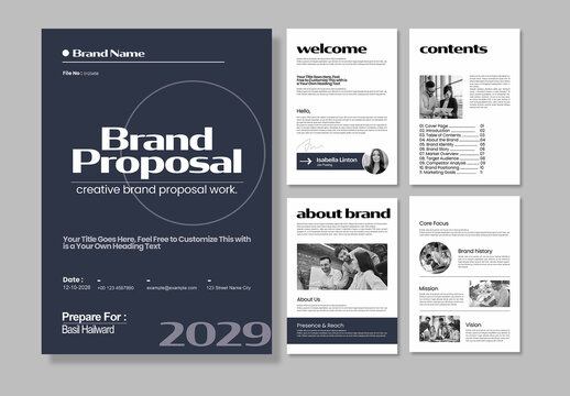 Clean Corporate Brand Proposal Layout