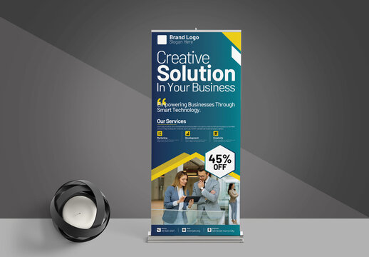 Creative Business Rollup Banner Design Template Layout