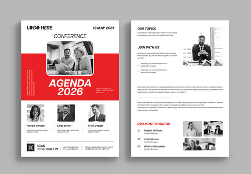 Conference Agenda Flyer Design