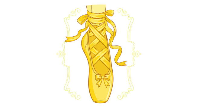 Golden Ballet Slipper: Elegance, Dance, Performance, Femininity, Art