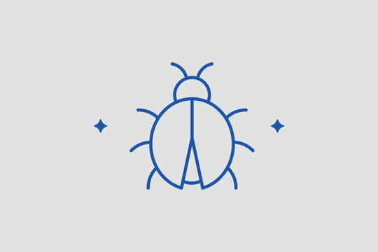 Insect allergy line icon for identifying bug bite sensitivities and pest-related reactions. Warning vector illustration for outdoor safety guides and emergency first aid manuals.