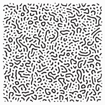 Turing texture pattern design. Chemical morphogenesis concept. Vector illustration