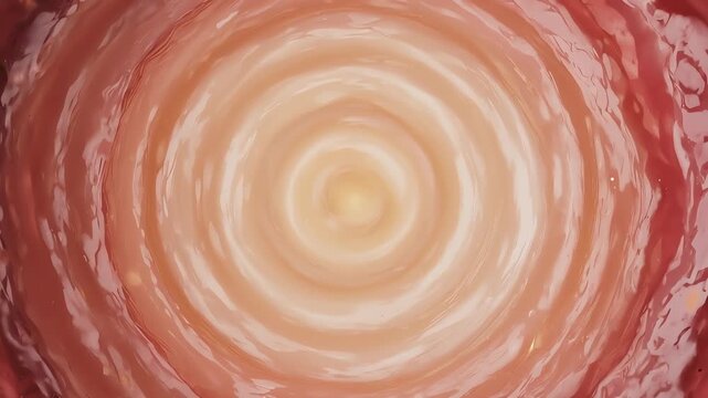 Tissue macro, inflamed red irritated area gradually calming,
color transition from red to normal tone with subtle glowing healing particles
