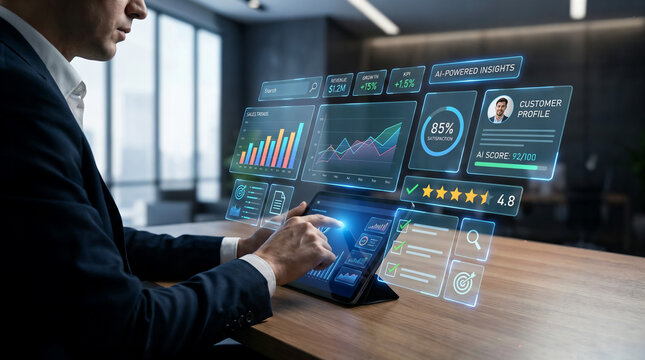 ai hr analytics and KPI performance management concept, employee evaluation dashboard, employee evaluation scoring system, data analytics to improve workforce strategy and decision making
