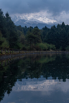 lake in the mountains Iztaccihuatl, nexcolango 