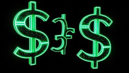 Obraz premium Biomorphic Euro and Dollar symbols floating Concept