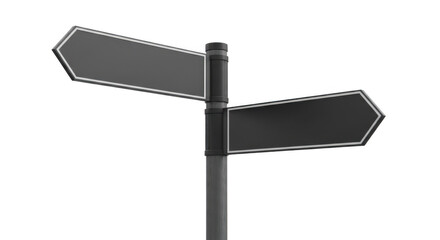 Obraz premium Black and gray directional sign post