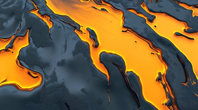 hardening. Macro detail of glowing molten metal solidifying on a textured dark metallic surface. safety posters, maintenance manuals, designed for precision metalworking and fabrication facilities.
