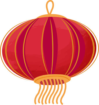 Chinese hanging red lantern