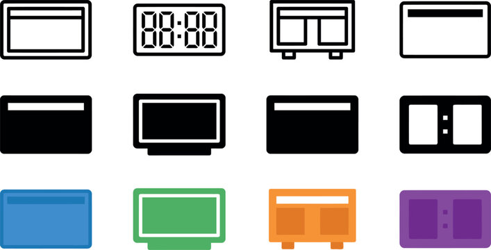 Football championship 2026 vector illustration scoreboard timer icons set