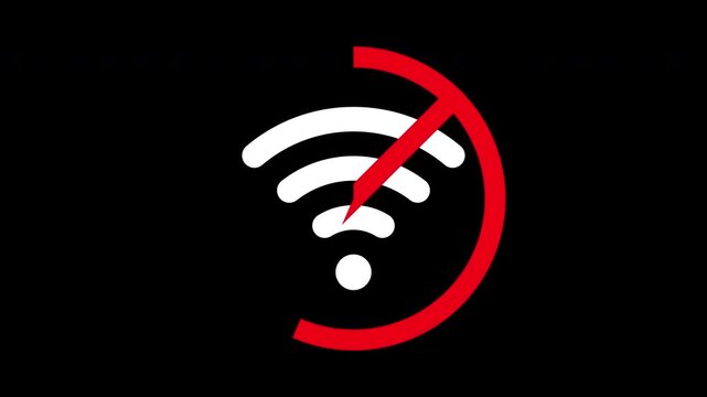 No internet connection icon animation, No wifi animation. lost connection sign.