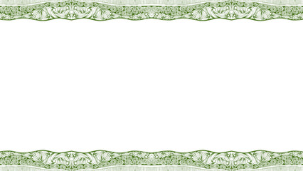 Elegant ornamental frame with hand drawn line art inspired by art nouveau and boho style. Decorative border with empty center for text, ideal for wedding invitations, greeting cards and creative desig © Tishina