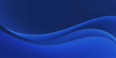 Fototapeta premium Dynamic blue abstract background featuring an artistic flow of wavy lines and light curves in a motion design vector illustration