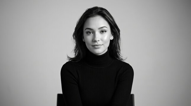 Minimalistic studio photography featuring soft lighting and subtle makeup.