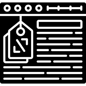 Meta Tags Icon Vector Element