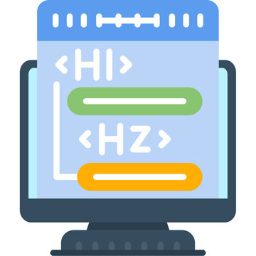 H1 Tag Icon Vector Element
