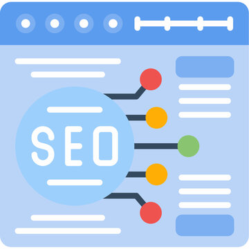 On Page SEO Icon Vector Element