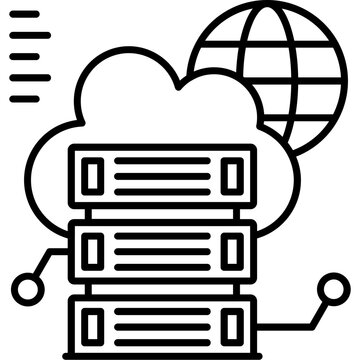 Hosting Icon Vector Element