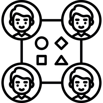 Team Diversity Icon Vector Element