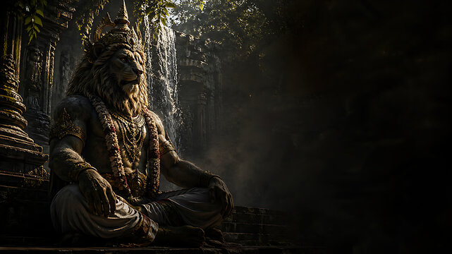 Bhagwan Vishnu avatar Narsimha Jayanti celebration, Chaturdashi festival, Hindu devotees worship Lord Narasimha, Janmotsav rituals, divine protection, faith devotion