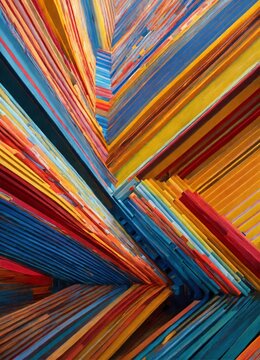 This piece demonstrates aspects of the gestalt theory excellently. Proximity is obvious within the strands of gathered lines. Repetition exsists within the lines as well, having many of them very clos