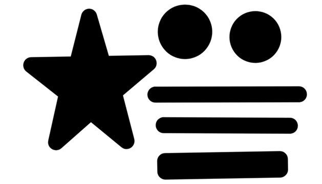 Shortlist icon isolated in flat style design