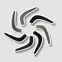 Obraz premium Collection of Boomerangs Arranged in a Circular Pattern