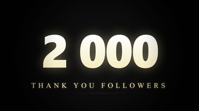 Golden 2,000 Subscribers Celebration Screen, Luxury Champagne Social Media Growth Milestone, Elegant Influencer Momentum Anniversary Overlay