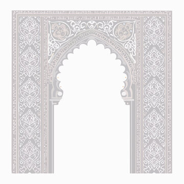 Ornate Islamic Archway with Intricate Geometric Patterns