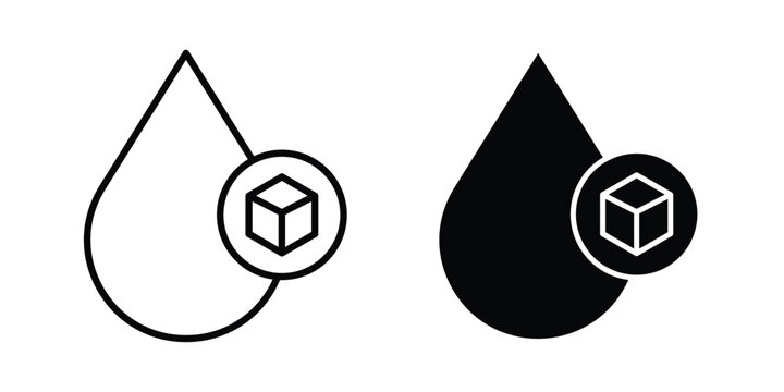Blood sugar icon with line stroke and black silhouette style