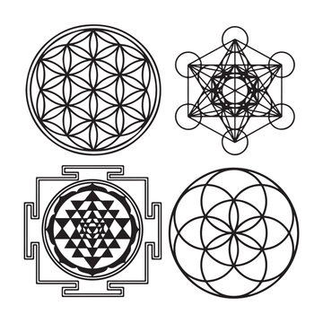 Sacred geometry symbols and patterns
