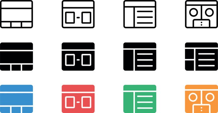 Scoreboard icons for soccer event game results and match day graphics