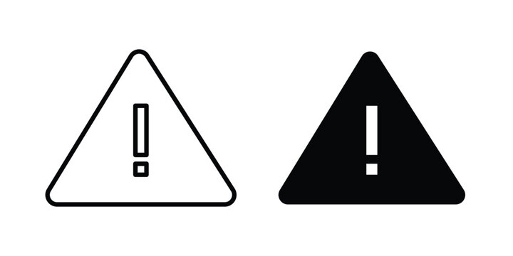 Notice icon with line stroke and black silhouette style