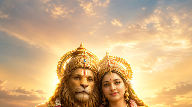 High Quality Editorial Use Narsimha Jayanti Janmastami Janmastav Janamdin Narasimha Swamy Ugra Avatar Mythology Spiritual Background Banner