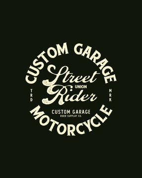 Motorcycle Badge Retro Vintage typography  template graphic tshirt design