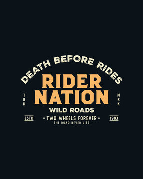 Retro Vintage typography  motorcycle template graphic tshirt design