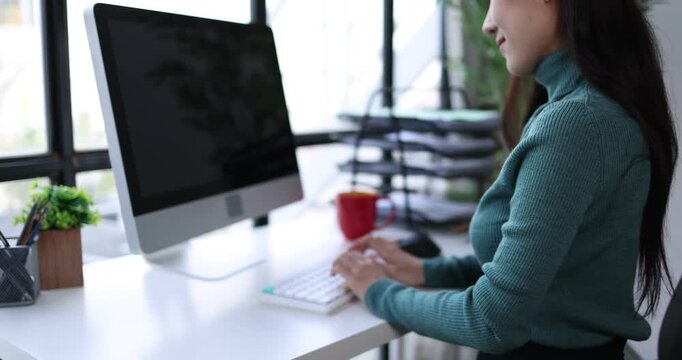 businesswoman Accounting using calculating income-expenditure and analyzing real estate investment data report Financial and tax systems concept.