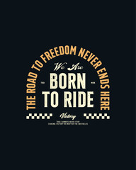 Fototapeta premium Retro Vintage typography motorcycle template graphic tshirt design