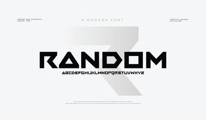 Sport future modern minimal logo alphabet bold font. Abstract technology scifi game science futuristic typography sport, fashion, brand, creative logos fonts. vector illustration © Covecave