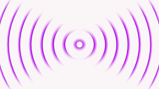 Radio waves background. network tower produced radio wave concept. Radio Waves in Circle Form, Radio wave signal animated white background.