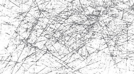Obraz premium Abstract distressed grunge texture with random grey lines and speckles on white background scratch