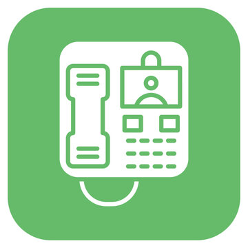 Video Door Phone Icon Style