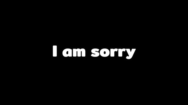 I Am Sorry &ndash; Emotional Typography Concept of Apology, Regret and Forgiveness