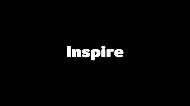 Inspire &ndash; Motivational Animated Text with Modern Typography Motion