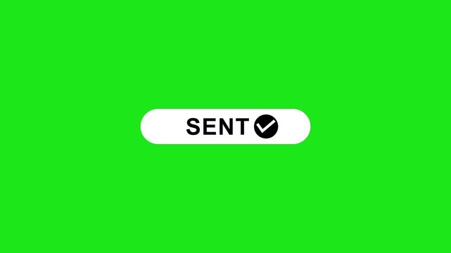 Digital Transmission Confirmation: A close-up shot of the SENT button with a checkmark, highlighting the successful dispatch of a digital message.
