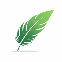 Fototapeta premium Green Feather Icon