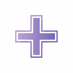 Fototapeta premium Purple Plus Sign Icon